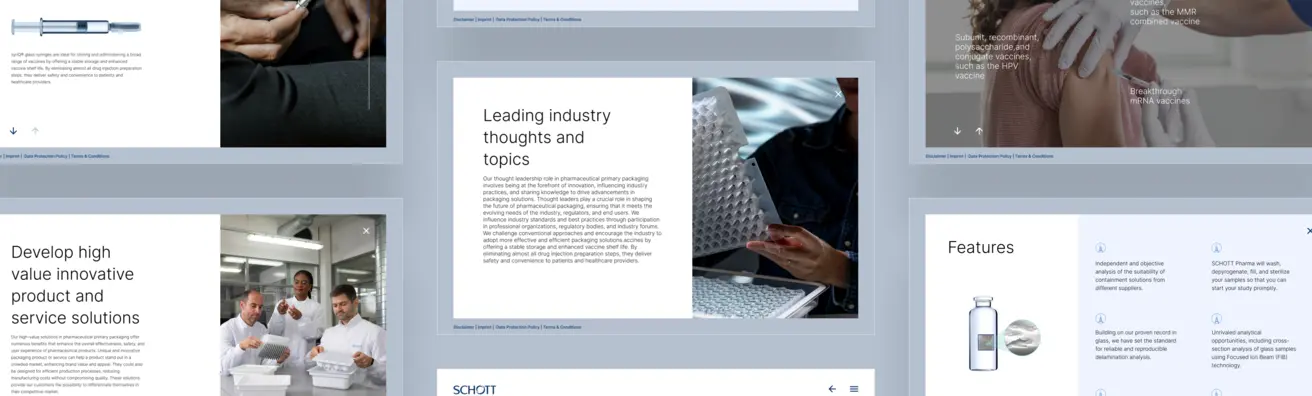 Collage picture of Schott Pharma's app 3.0 created by Lampyon