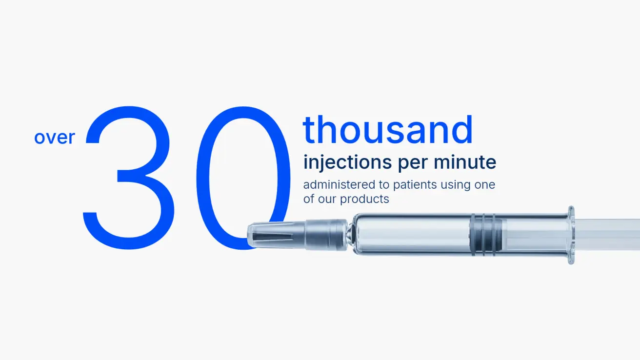 A slide of Schott Pharma's PowerPoint presentation, beautified by Lampyon